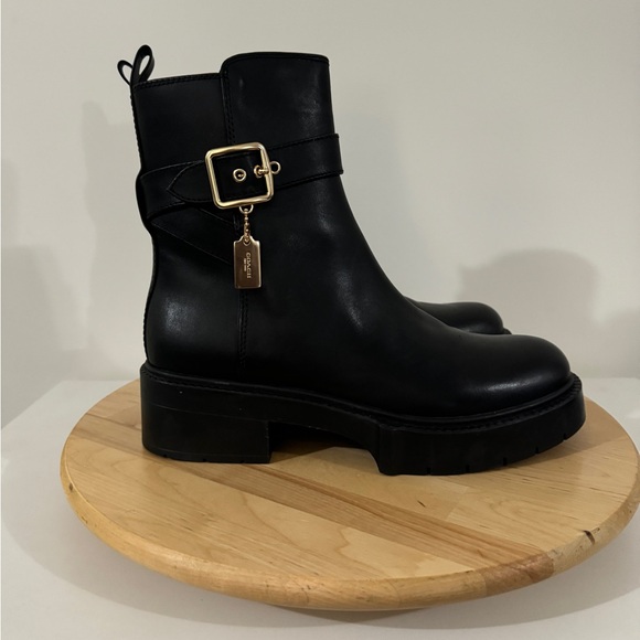 Coach Lacey Leather Ankle Boots - Picture 3 of 8